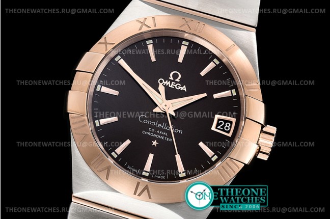 Omega - Constellation Co-Axial 38mm RG/SS Blk VSF Asia 8500